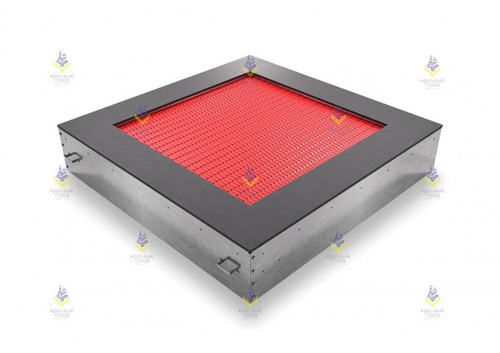 Квадрат батут для детской площадки 180  (прыж. пов. 121х121) красный