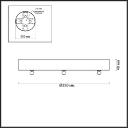 Основание для светильника Odeon Light Troni 5041/3R