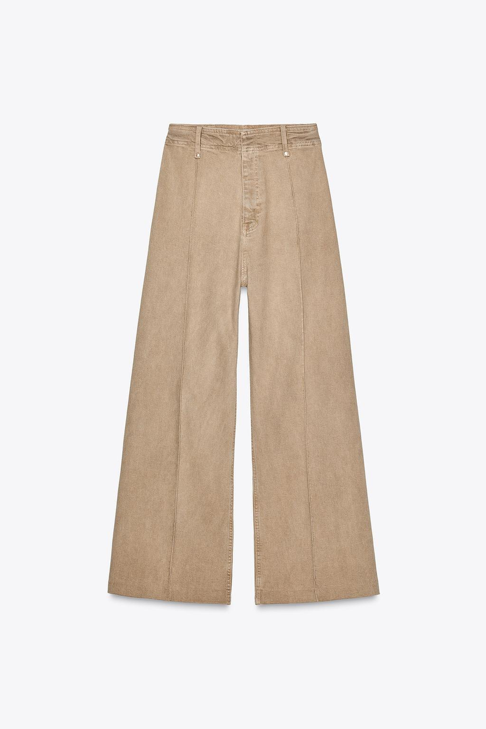 Джинсы wide leg с высокой посадкой — zw collection