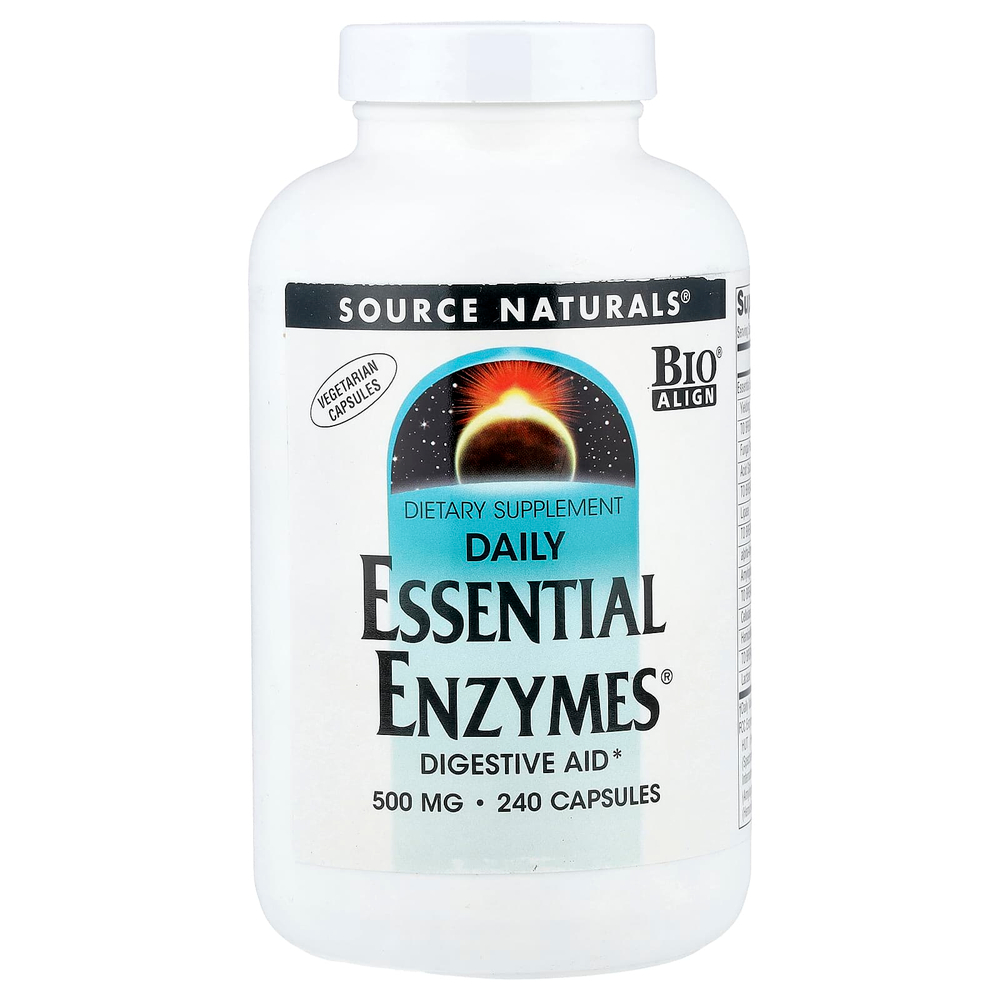 Source Naturals, Daily Essential Enzymes®, 240 вегетарианских капсул