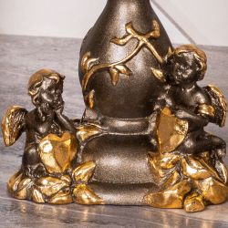 Фруктовница Мерси Бронза со стеклянной чашей Аврора