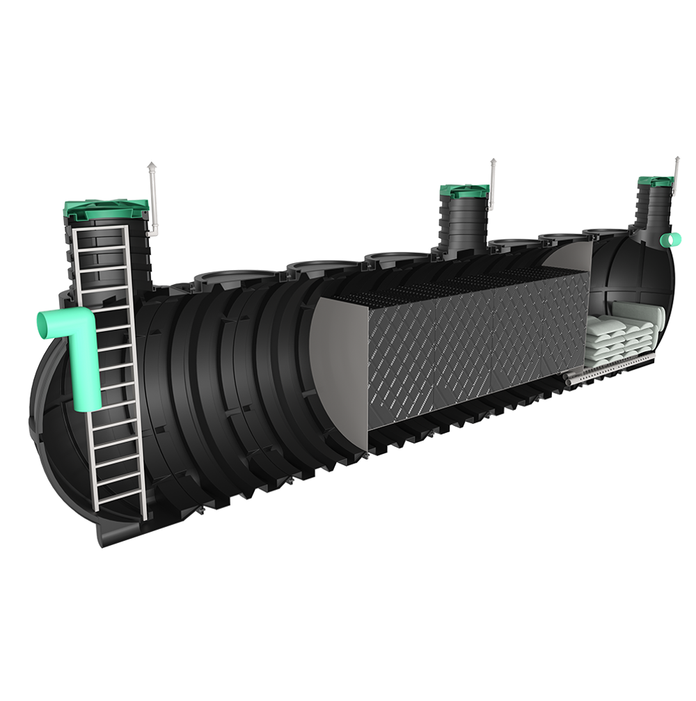 Ливневое очистное сооружение Мультпласт Модуль ЛОС 45(11530x2400x2400см;2365кг;) - арт.561665