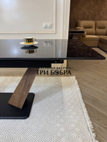 Кухонный раздвижной стол "Вирджиния", черный мрамор