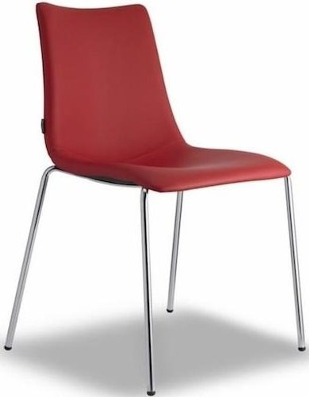 Стул с обивкой Scab Design Zebra Pop 4 legs, хром, красный