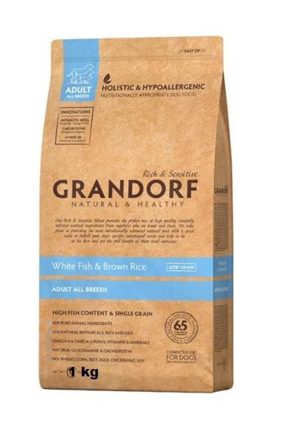 Grandorf White Fish Adult Medium&Maxi - сухой корм для средних и крупных собак от 1 года (3кг)