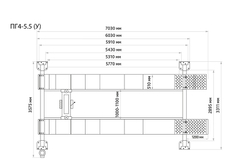 4-х стоечный подъёмник под сход-развал 5.5т, ПГ4-5.5 (У)