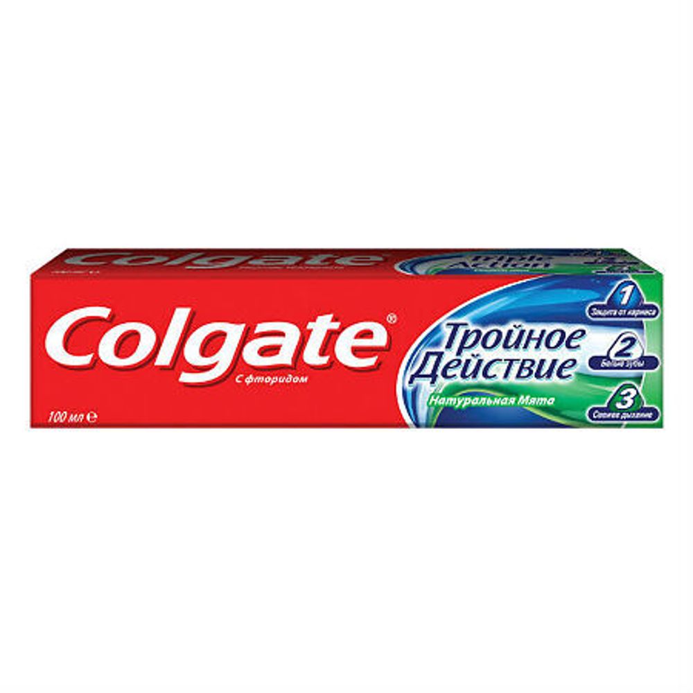 Зубная паста Colgate Тройное действие Натуральная мята комплексная, 100мл