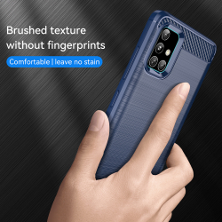 Чехол для Samsung Galaxy A51 (M40S) цвет Blue (синий), серия Carbon от Caseport