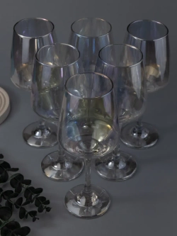 Набор бокалов для вина, 450 мл, 6 шт. перламутровые