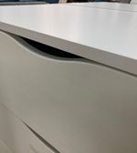 Комод 5 ящиков со штангой МДФ софт белый/белый