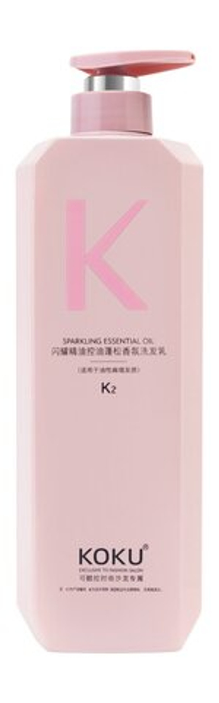 Парфюмированный шампунь К2 ОБЪЕМ с маслом камелии KOKU Shining Essential Oil Control Fluffy Fragrance Hair shampoo, 750мл
