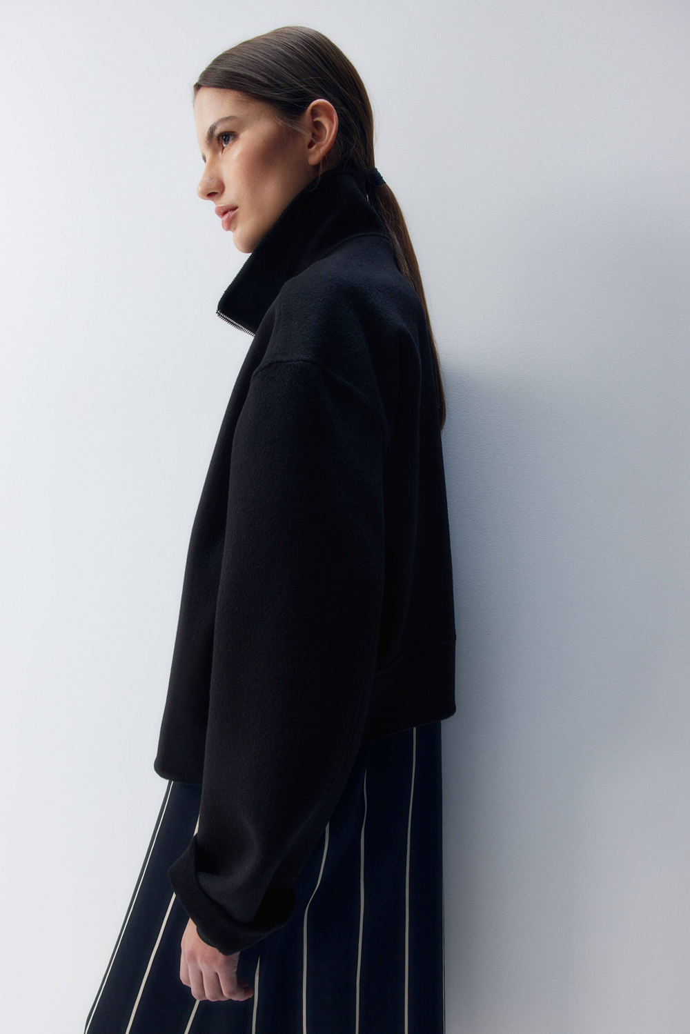 H&M Шерстяная куртка ручной работы, черный