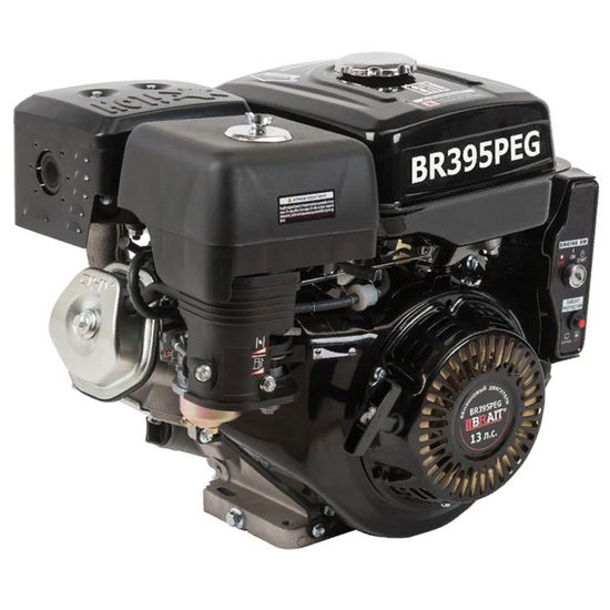 Двигатель бензиновый "BRAIT" BR395PEG (13 л.с., эл стартер, вал под шлицы)