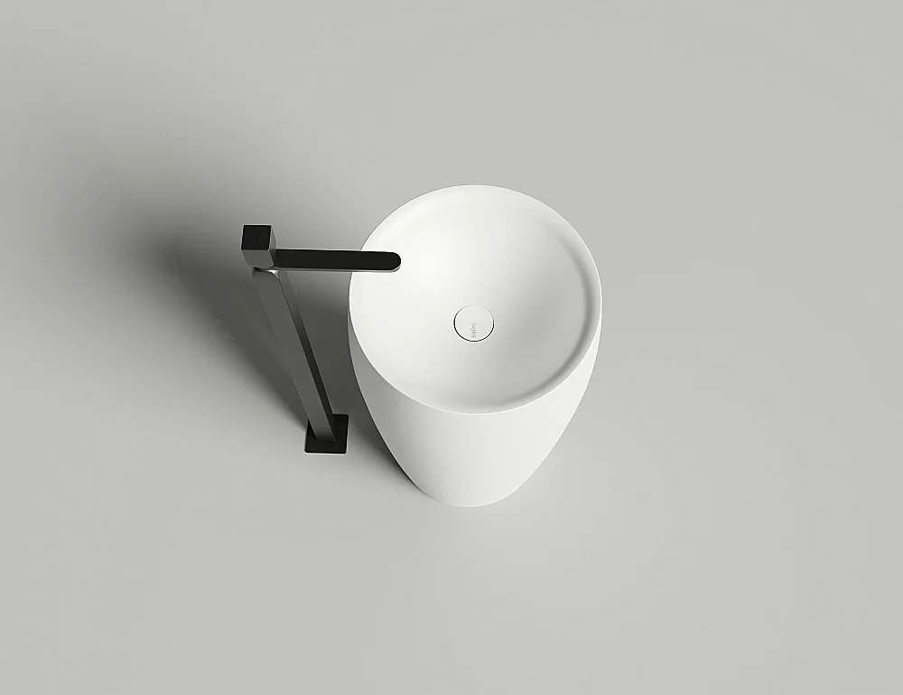 Раковина напольная Salini ALDA 03 130321M 47 из искусственного камня S-Stone, белая матовая