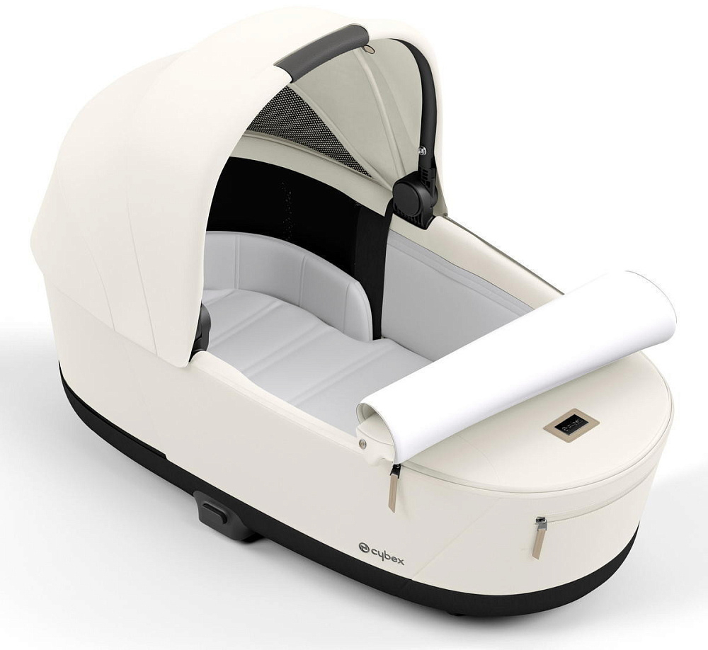 Коляска Cybex Priam IV Matt Black complete Cloud T Mirage Grey Plus Base T 4 в 1 Off White