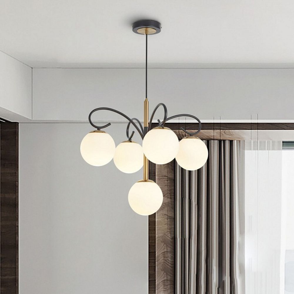 Подвесная люстра Arte Milano Neapolis-73808 273808/4+1 BK/GD