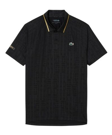 Мужское теннисное поло Lacoste Tennis x Novak Djokovic On Court - black