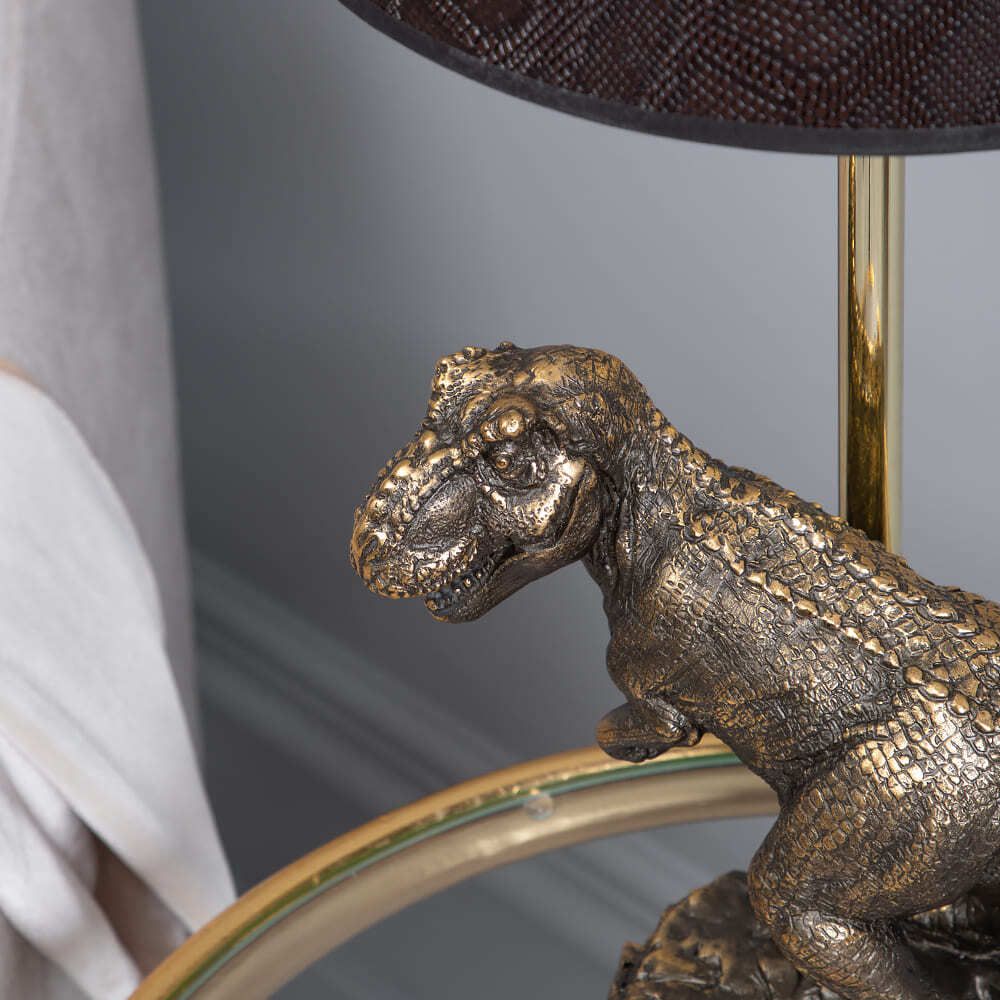 Настольная лампа Динозавр Тирекс Бронза