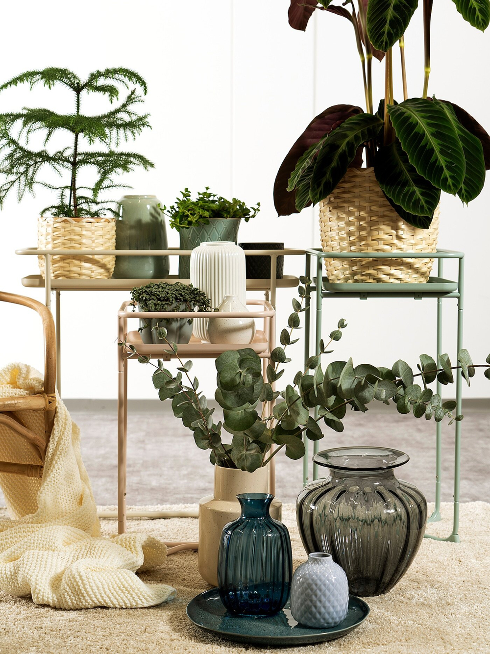 IKEA TONSÄTTA  (ИКЕА ТОНСÄТТА)  -  Ваза, голубая, 21 см