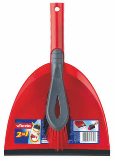Набор Vileda 2 в 1 щетка + совок с короткой ручкой.