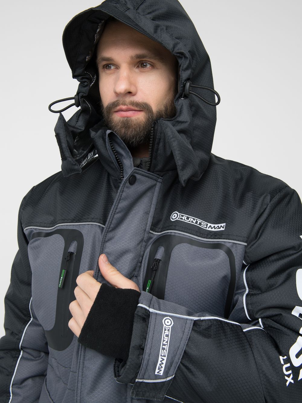 Костюм зимний Полюс LUX ткань Cell цвет Серый/Черный