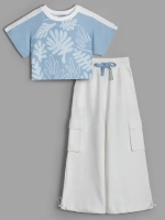 Костюм для девочки, футболка и брюки