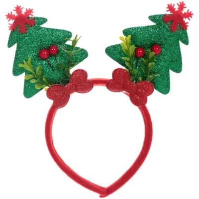 Ободок карнавальный «Весёлые ёлочки» 15*21 см