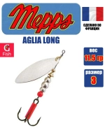 Блесна для рыбалки вращающаяся AGLIA LONG 2, Black