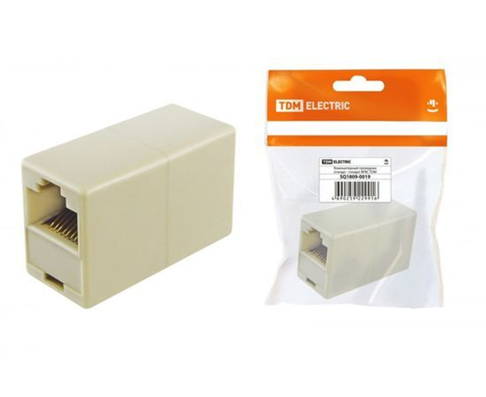 Компьютерный проходник RJ-45 (соединитель) (гнездо-гнездо) 8P8C SQ1809-0019
