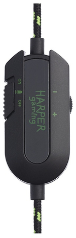 Наушники HARPER Gaming Raster GHS-X15 черный-зеленый