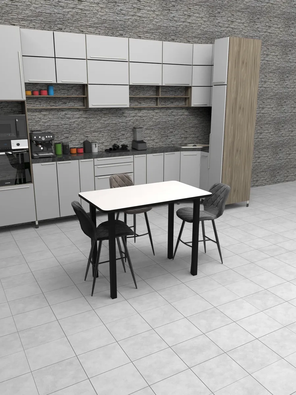 Обеденный стол "Белый" 100x70 см