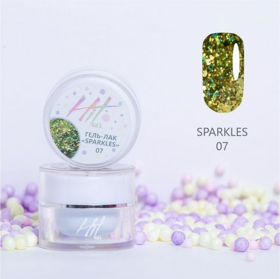 Гель-лак ТМ &quot;HIT gel&quot; №07 Sparkles, 5 мл