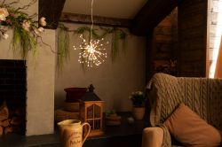 ULD-H3030-150-DTA-3AA-RC WARM WHITE IP20 FIREWORKS Фигура светодиодная Фейерверк на батарейках 3AA не в-к. 30х30см. Подвесная. 120 светодиодов. Теплый белый свет. Пульт ДУ в-к. Провод прозрачный. TM Uniel