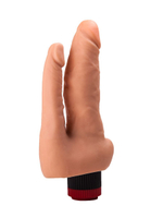 Двойной гелевый вибратор телесного цвета - 17 см. (Цвет: телесный)