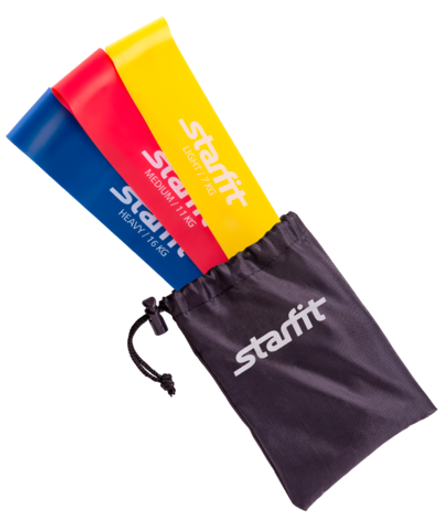 Фитнес-резинки ES-203 латекс, комплект, 3 шт, эспандеры