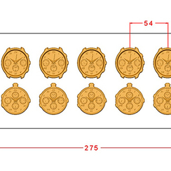 1087 | Форма для шоколадных изделий "Часы" (275*135 мм)