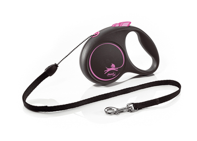 Flexi new Black Design рулетка для собак 12 кг трос 5 м.
