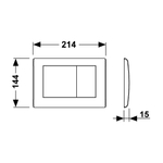 Металлическая панель смыва для унитаза TECEplanus, белая глянцевая, 9240320