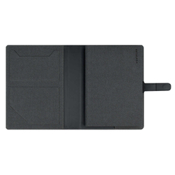 Ежедневник-органайзер недатированный ESCALADA, А5+, 160 л., арт. 70547/ 10 САРЖА ЧЁРНЫЙ (кожзам: 146х211 мм, 175x225 мм, твёрдый переплёт с поролоном, материал обложки: искусственная кожа "Буйвол", искусственная кожа "Саржа"; способ крепления блока: