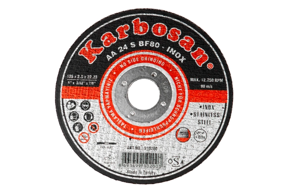 Диск отрезной по нержавеющей стали Karbosan 125х2.5х22 Inox