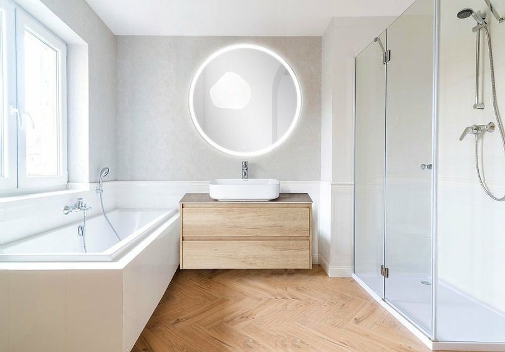 Зеркало BelBagno SPC-RNG-900-LED-TCH с подсветкой с сенсорным выключателем