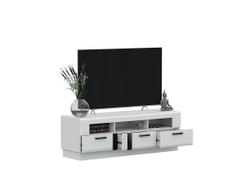 Тумба ТВ Магнолия, Белый глянец холодный