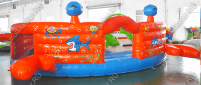 Коммерческий надувной батут "Крабик"