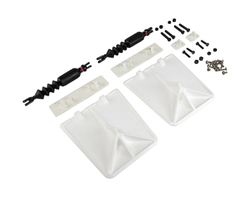 Комплект транцевых плит Nauticus серии SX, цвет белый, размер 9.5"х10"