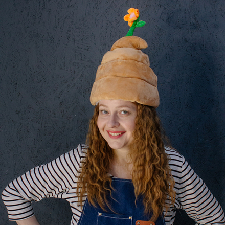 Забавная шапка "Танцующий цветочек"