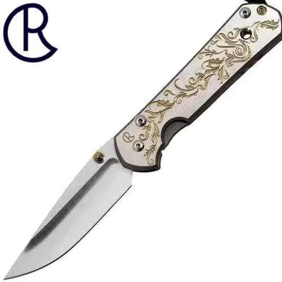 Складной нож Chris Reeve Large Sebenza L21UnG Gold Leaf с клинком из стали CPM-S35VN, рукоять титан