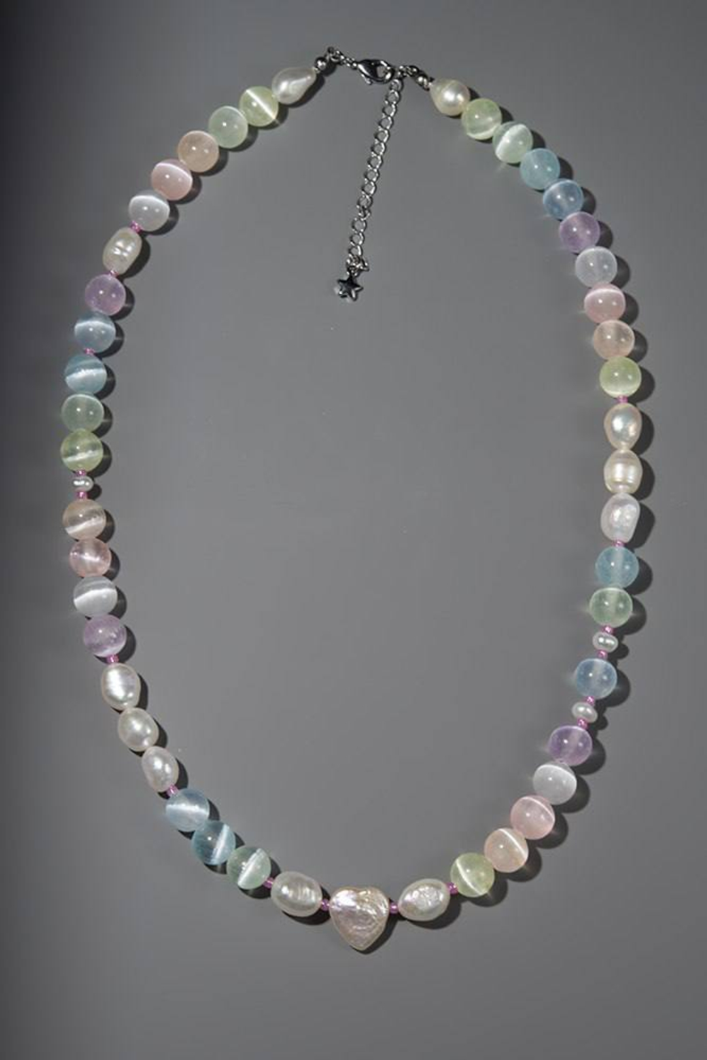 Набор: ожерелье из селенита