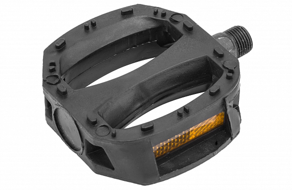 Педали FP-650 FEIMIN, ось 9/16" со светоотражателями, пластиковые чёрные