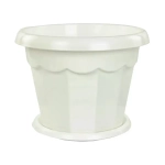 Горшок цветочный Гармония 2,5л с поддоном белый