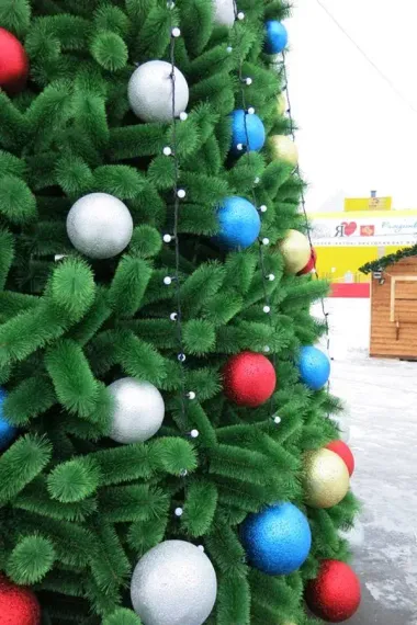 Шар из пенополистирола с блестками Искристый 20 см., красный, ПромЕлка (SHI-200RED)